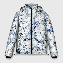 Куртка зимняя мужская Паттерн ледяные вершины гор, цвет: 3D-светло-серый