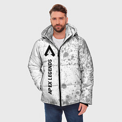 Куртка зимняя мужская Apex Legends glitch на светлом фоне: по-вертикали, цвет: 3D-черный — фото 2