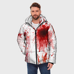 Куртка зимняя мужская Брызги крови, цвет: 3D-черный — фото 2