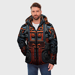 Куртка зимняя мужская Арт в этническом стиле, цвет: 3D-черный — фото 2