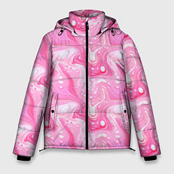 Куртка зимняя мужская Розовые разводы краски, цвет: 3D-светло-серый