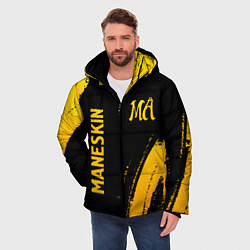 Куртка зимняя мужская Maneskin - gold gradient вертикально, цвет: 3D-черный — фото 2
