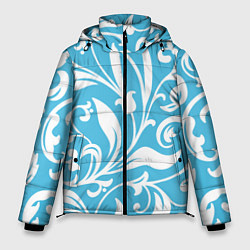 Куртка зимняя мужская Растительный паттерн - минимализм, цвет: 3D-светло-серый