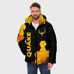 Куртка зимняя мужская Quake - gold gradient вертикально, цвет: 3D-черный — фото 2