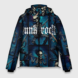 Куртка зимняя мужская Punk rock от скелетов, цвет: 3D-черный