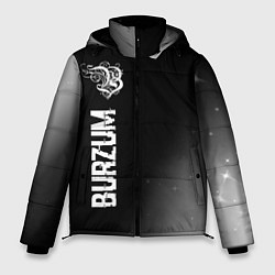Куртка зимняя мужская Burzum glitch на темном фоне по-вертикали, цвет: 3D-черный