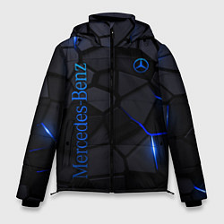 Куртка зимняя мужская Mercedes - плиты с эффектом свечения, цвет: 3D-черный