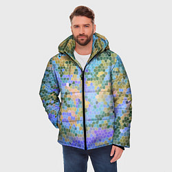 Куртка зимняя мужская Разноцветный витраж, цвет: 3D-светло-серый — фото 2