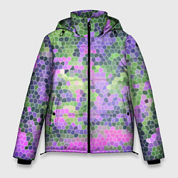 Куртка зимняя мужская Разноцветный витраж, цвет: 3D-черный