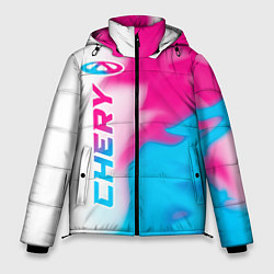 Мужская зимняя куртка Chery neon gradient style по-вертикали