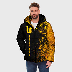 Куртка зимняя мужская League of Legends - gold gradient по-вертикали, цвет: 3D-черный — фото 2