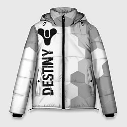 Куртка зимняя мужская Destiny glitch на светлом фоне по-вертикали, цвет: 3D-черный