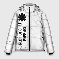 Куртка зимняя мужская Red Hot Chili Peppers glitch на светлом фоне по-ве, цвет: 3D-черный