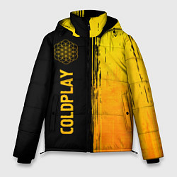 Куртка зимняя мужская Coldplay - gold gradient по-вертикали, цвет: 3D-черный