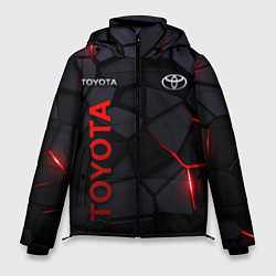 Куртка зимняя мужская Toyota - плиты с эффектом свечения, цвет: 3D-черный