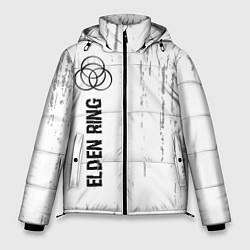 Куртка зимняя мужская Elden Ring glitch на светлом фоне по-вертикали, цвет: 3D-черный