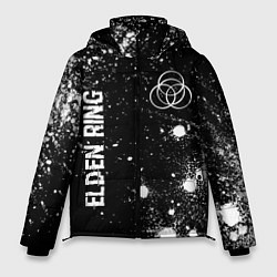 Куртка зимняя мужская Elden Ring glitch на темном фоне вертикально, цвет: 3D-черный