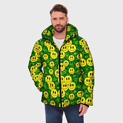 Куртка зимняя мужская Камуфляжные смайлики, цвет: 3D-черный — фото 2