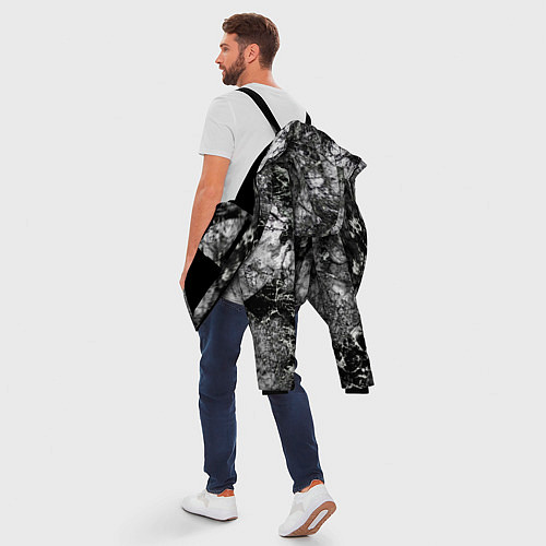 Мужская зимняя куртка Белый лес камуфляж / 3D-Черный – фото 5
