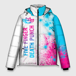 Мужская зимняя куртка Five Finger Death Punch neon gradient style по-вер