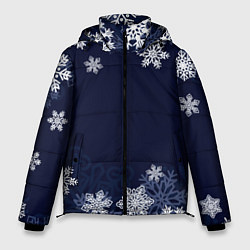 Куртка зимняя мужская Воздушные снежинки, цвет: 3D-красный