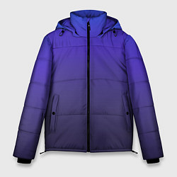 Куртка зимняя мужская Градиент фиолетово голубой, цвет: 3D-светло-серый