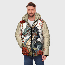 Куртка зимняя мужская Vintage dragon 2024, цвет: 3D-светло-серый — фото 2