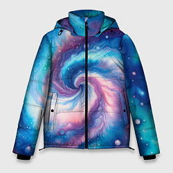Куртка зимняя мужская Галактический тай-дай, цвет: 3D-красный