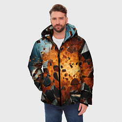 Куртка зимняя мужская Большой взрыв камней, цвет: 3D-светло-серый — фото 2