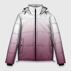 Куртка зимняя мужская Туманный градиент бело-бордовый, цвет: 3D-черный