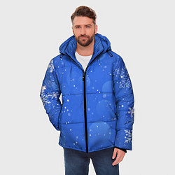 Куртка зимняя мужская Снежный паттерн, цвет: 3D-светло-серый — фото 2