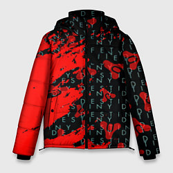 Куртка зимняя мужская Destiny краски надписи текстура, цвет: 3D-светло-серый