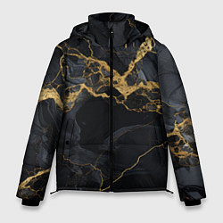 Куртка зимняя мужская Золотой путь на черном граните, цвет: 3D-светло-серый