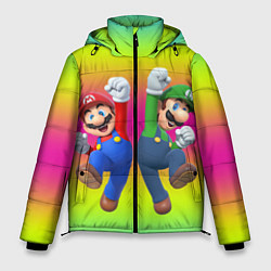 Куртка зимняя мужская Братья Марио, цвет: 3D-черный