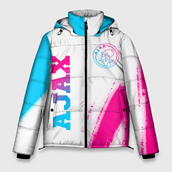 Куртка зимняя мужская Ajax neon gradient style вертикально, цвет: 3D-черный