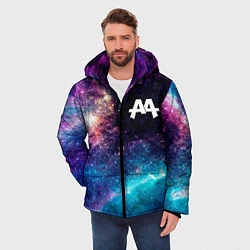 Куртка зимняя мужская Asking Alexandria space rock, цвет: 3D-черный — фото 2