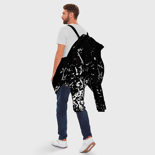 Мужская зимняя куртка Three days grace краски / 3D-Черный – фото 5