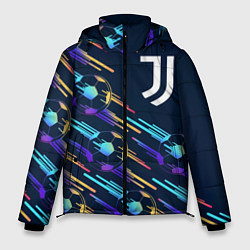 Куртка зимняя мужская Juventus градиентные мячи, цвет: 3D-черный