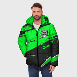 Куртка зимняя мужская Bayer 04 sport green, цвет: 3D-черный — фото 2