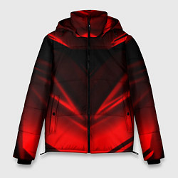 Куртка зимняя мужская Geometry stripes line, цвет: 3D-черный
