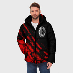 Куртка зимняя мужская AC Milan sport grunge, цвет: 3D-красный — фото 2