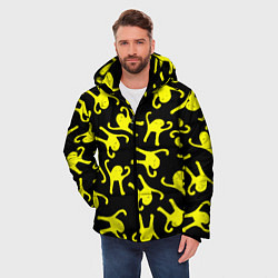 Куртка зимняя мужская Ъуъ съука pattern mem, цвет: 3D-светло-серый — фото 2