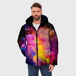 Куртка зимняя мужская Космическое пространство, цвет: 3D-черный — фото 2