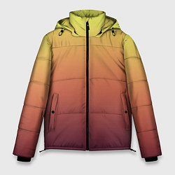 Куртка зимняя мужская Градиент приглушённый жёлто-бордовый, цвет: 3D-черный
