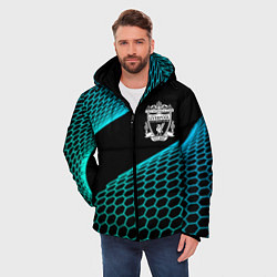 Куртка зимняя мужская Liverpool football net, цвет: 3D-черный — фото 2