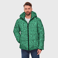 Куртка зимняя мужская Мозаика нефритовый зелёный, цвет: 3D-черный — фото 2