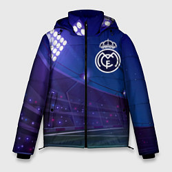 Куртка зимняя мужская Real Madrid ночное поле, цвет: 3D-черный