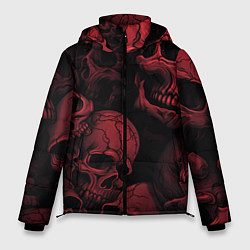 Куртка зимняя мужская Кровавые черепа, цвет: 3D-красный