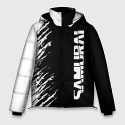 Мужская зимняя куртка Самурай штрихи - киберпанк 2077