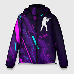 Куртка зимняя мужская Counter Strike neon gaming, цвет: 3D-черный